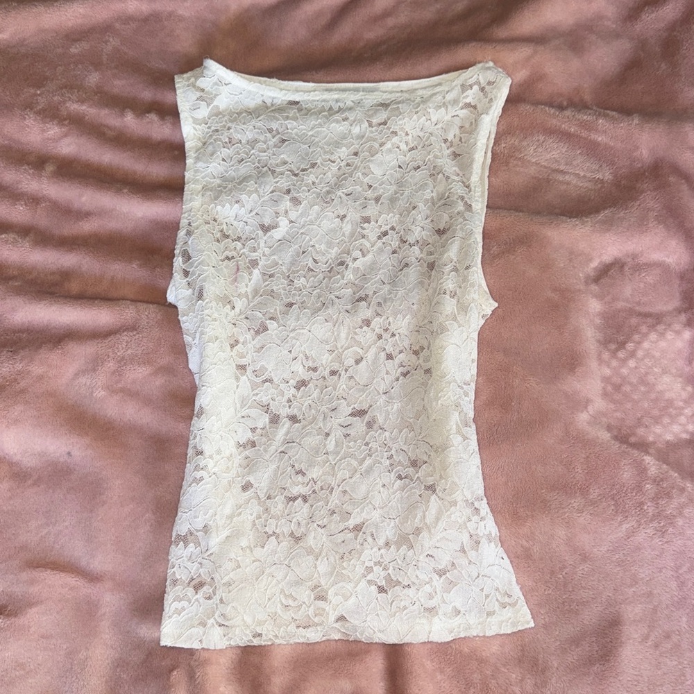 Revolve white lace top